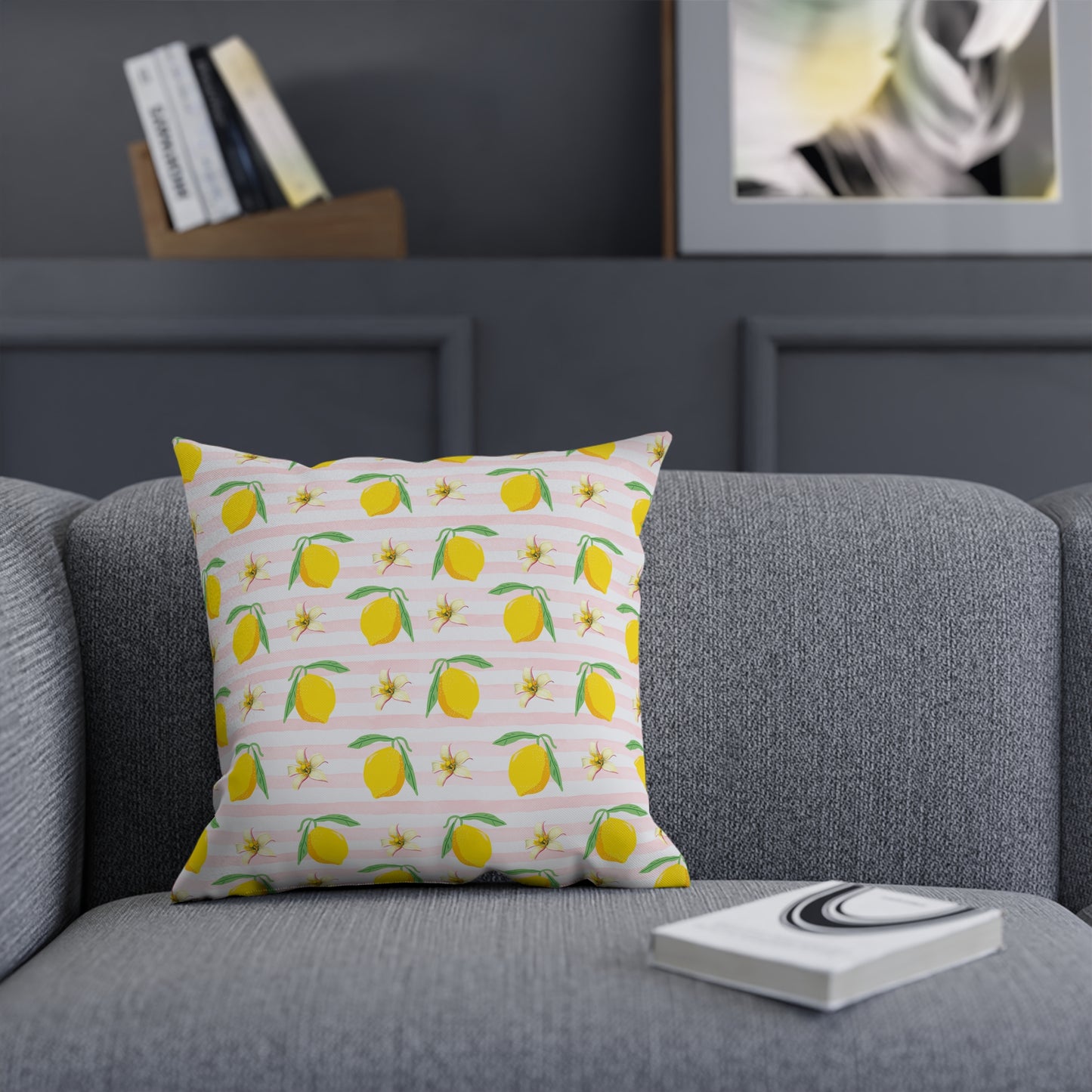 Fresh Citrus Floral Decor Cushion