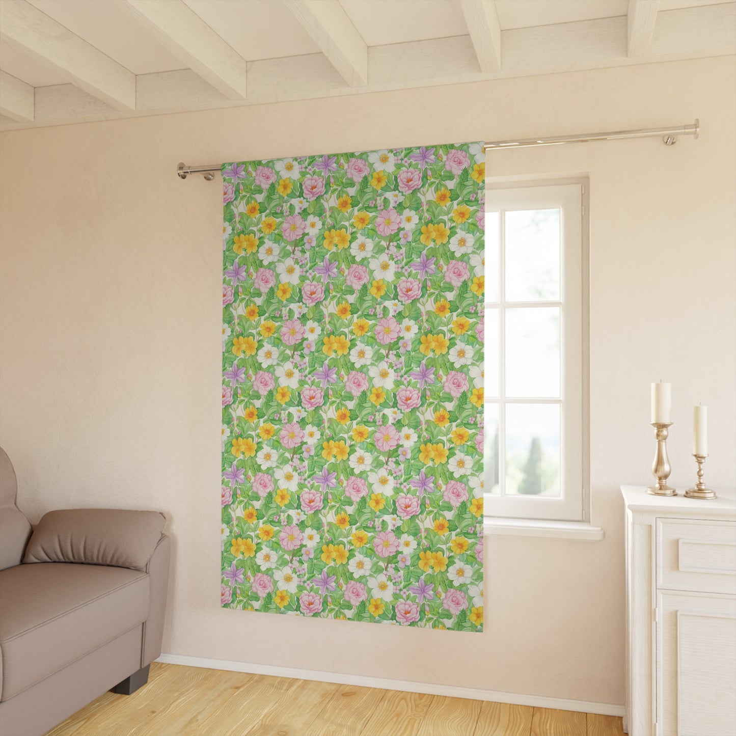 Floral Window Curtains