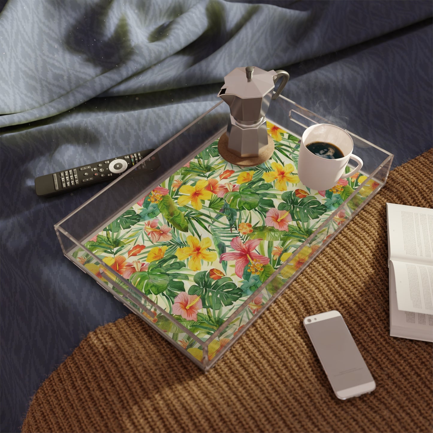 Tropical Acrylic Serving Tray