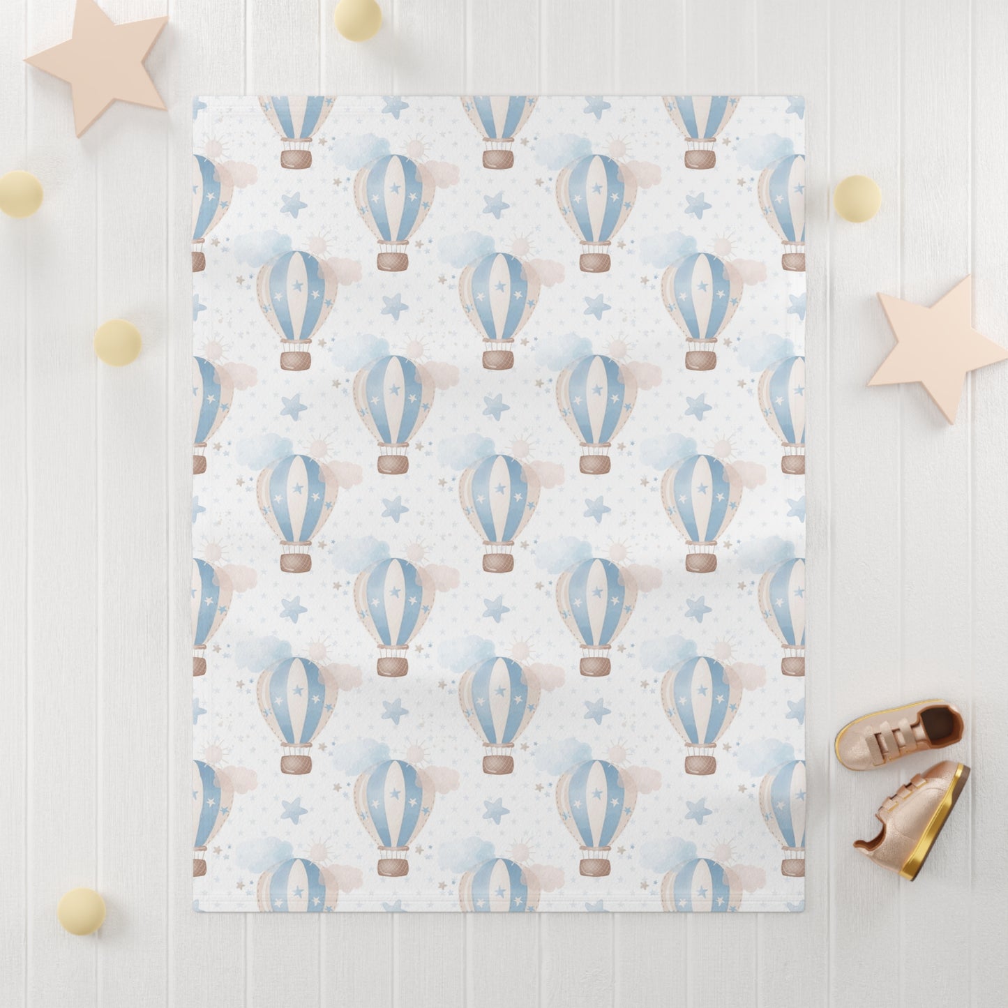 Cozy Hot Air Balloon Baby Blanket
