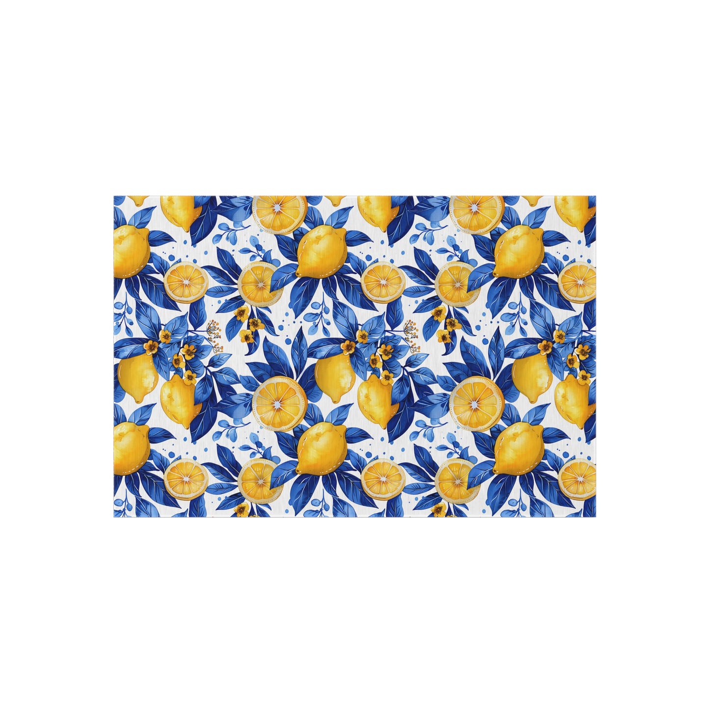 Bright Lemon Pattern Outdoor Rug