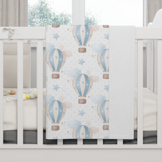 Cozy Hot Air Balloon Baby Blanket