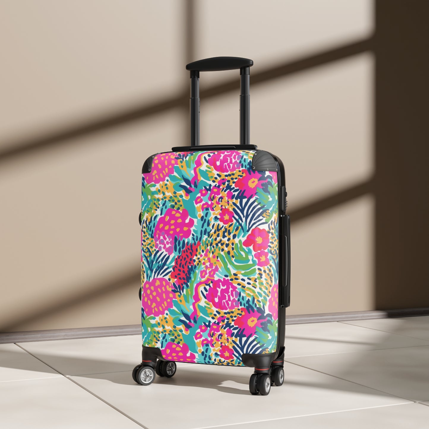 Vibrant Floral Travel Suitcase for Adventurers