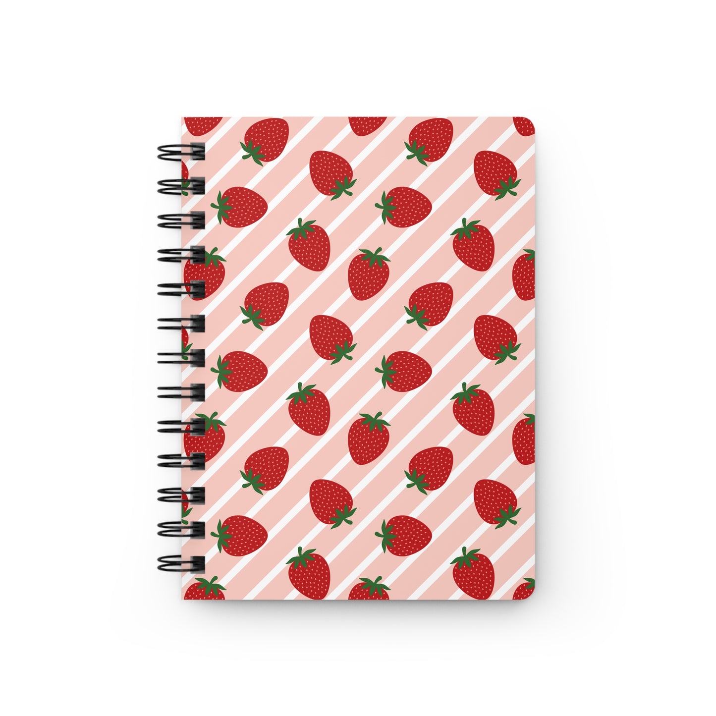 Strawberry Patterned Spiral Bound Journal