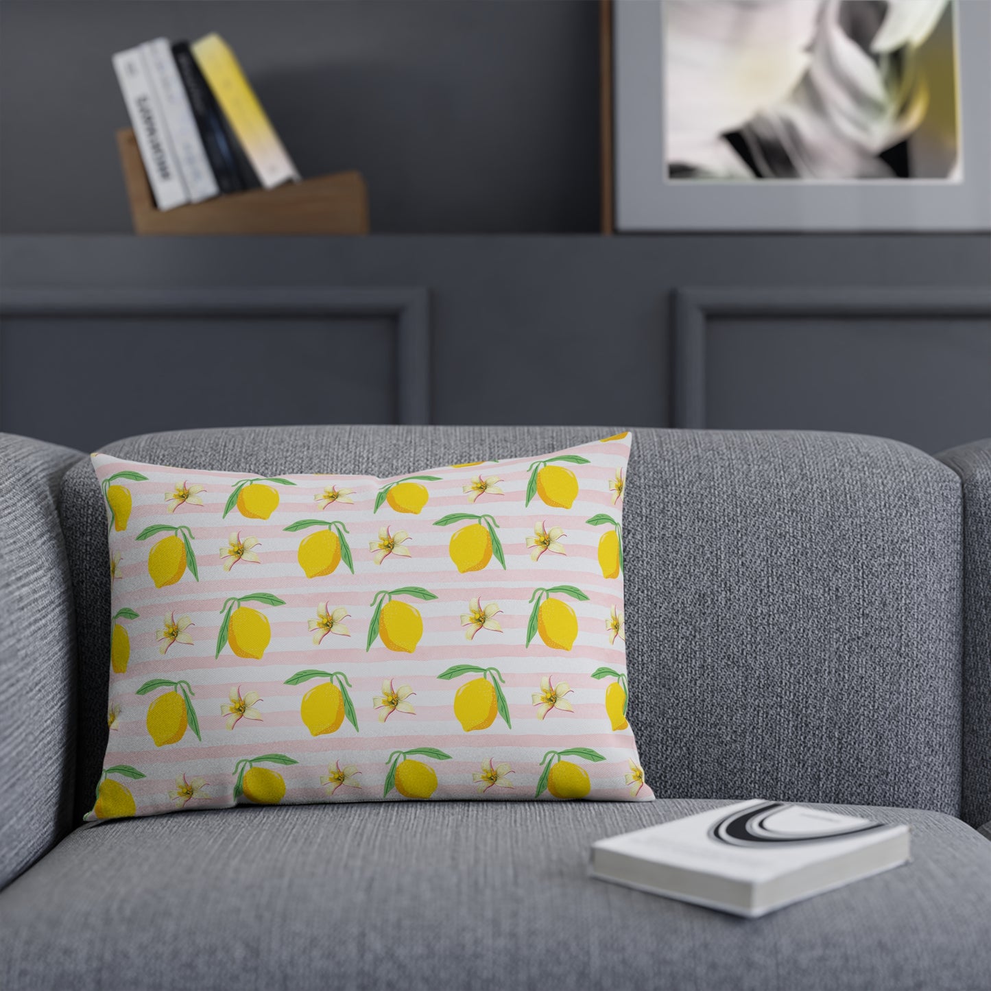 Fresh Citrus Floral Decor Cushion