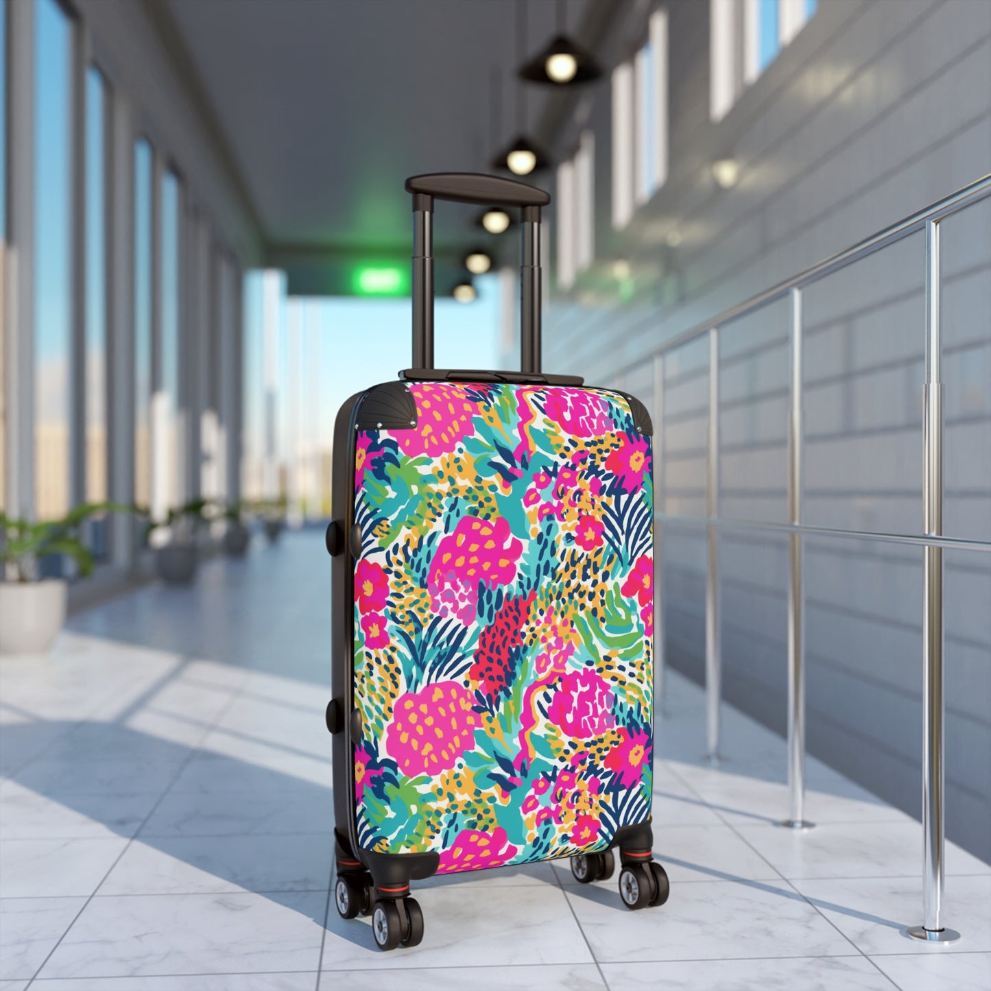 Vibrant Floral Travel Suitcase for Adventurers