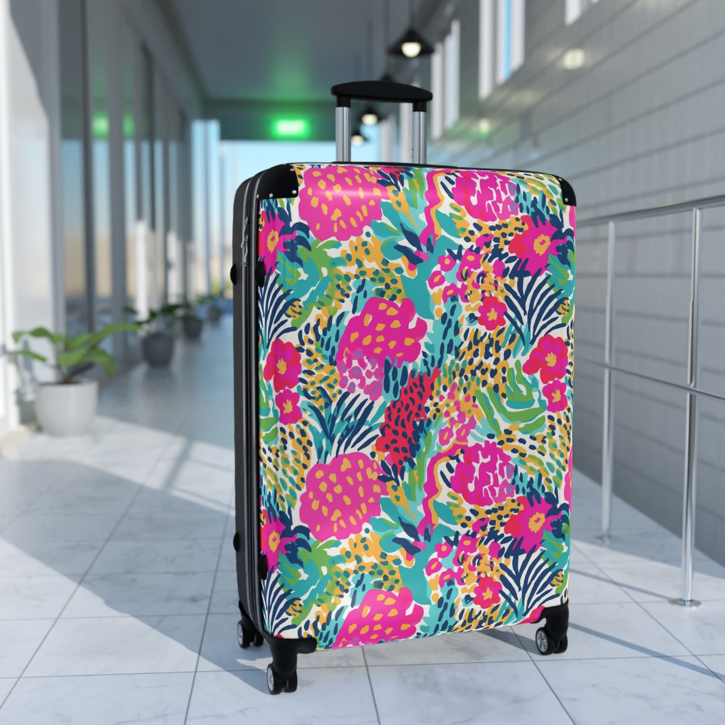 Vibrant Floral Travel Suitcase for Adventurers