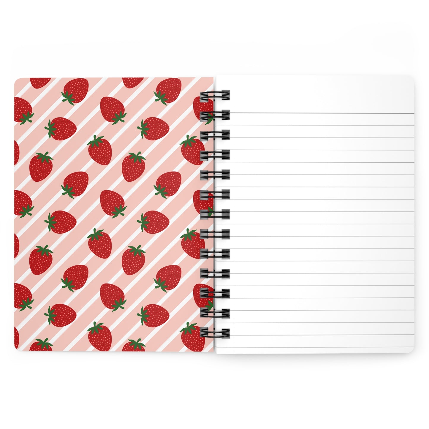 Strawberry Patterned Spiral Bound Journal