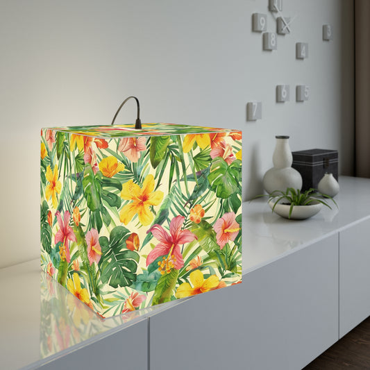 Tropical Floral Light Cube Lamp