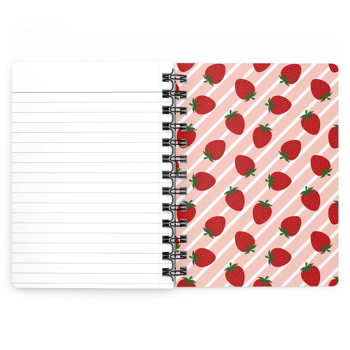 Strawberry Patterned Spiral Bound Journal