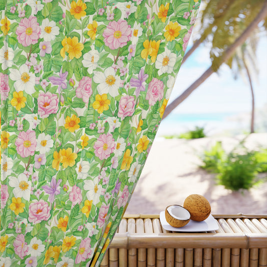 Floral Window Curtains