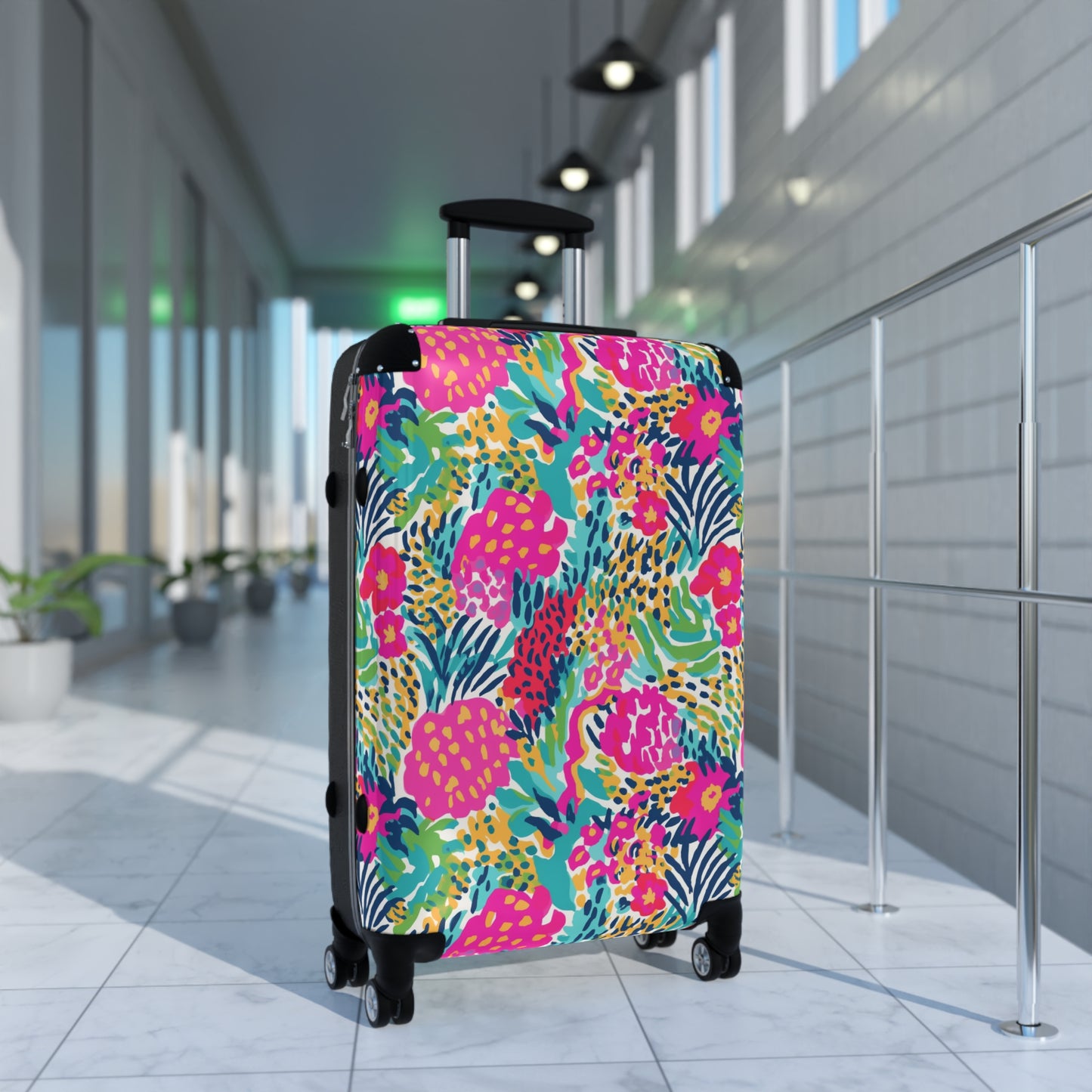 Vibrant Floral Travel Suitcase for Adventurers