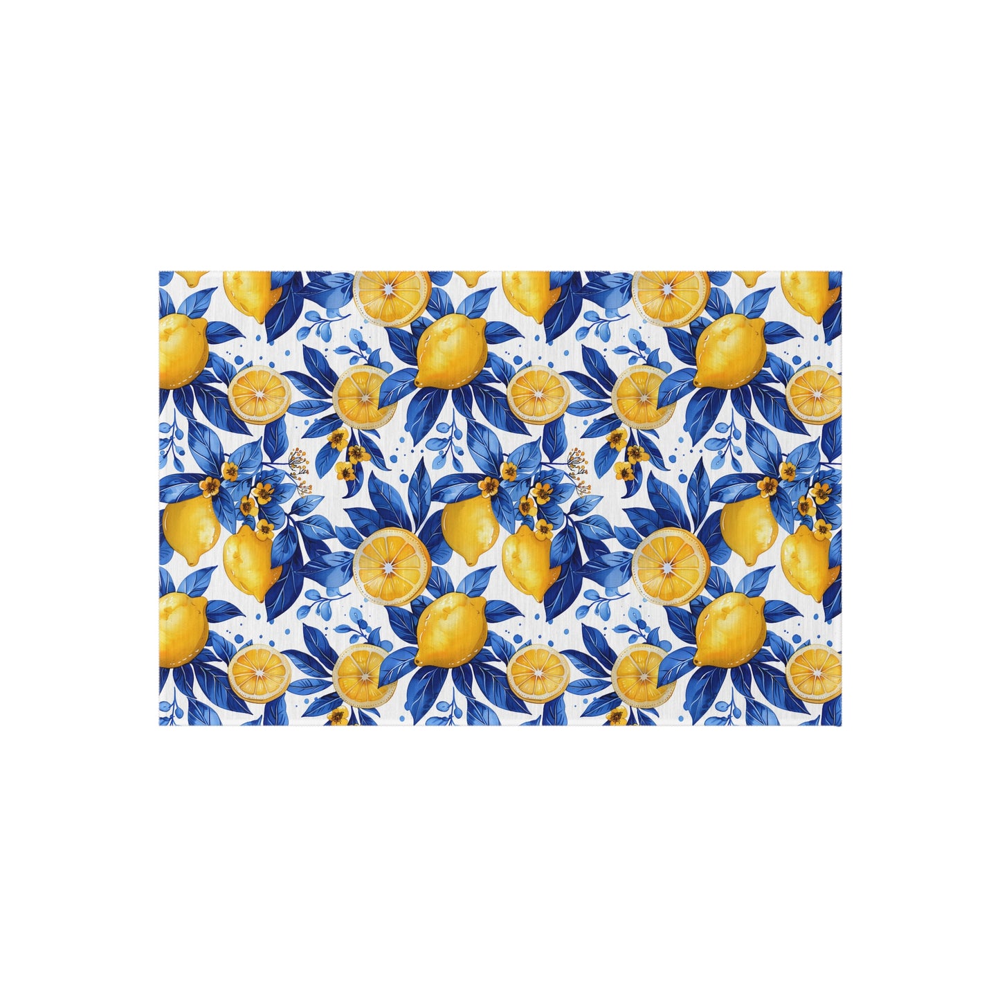 Bright Lemon Pattern Outdoor Rug