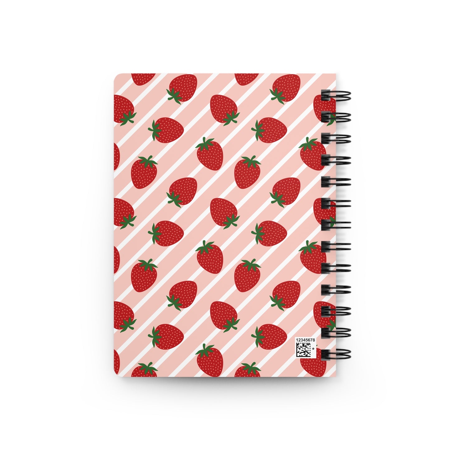 Strawberry Patterned Spiral Bound Journal