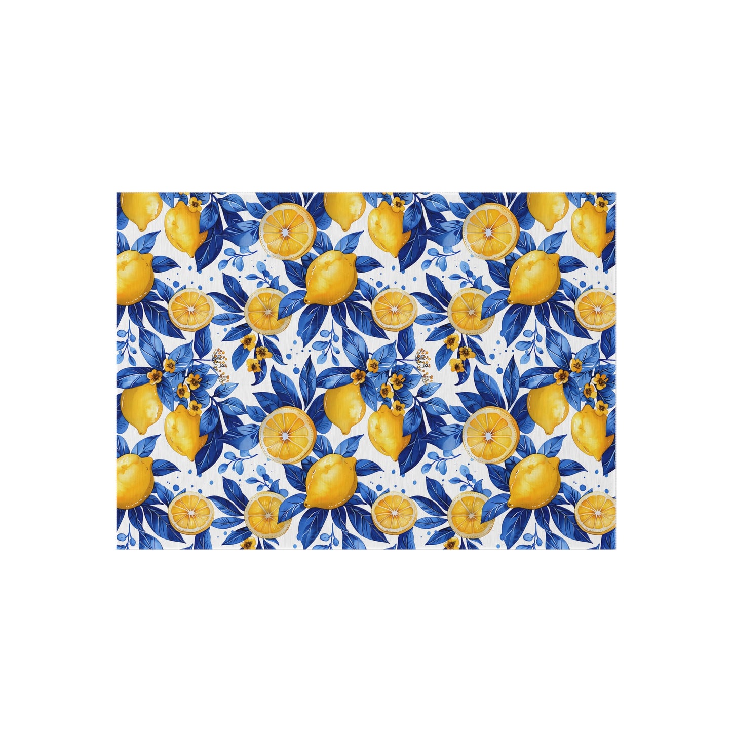 Bright Lemon Pattern Outdoor Rug