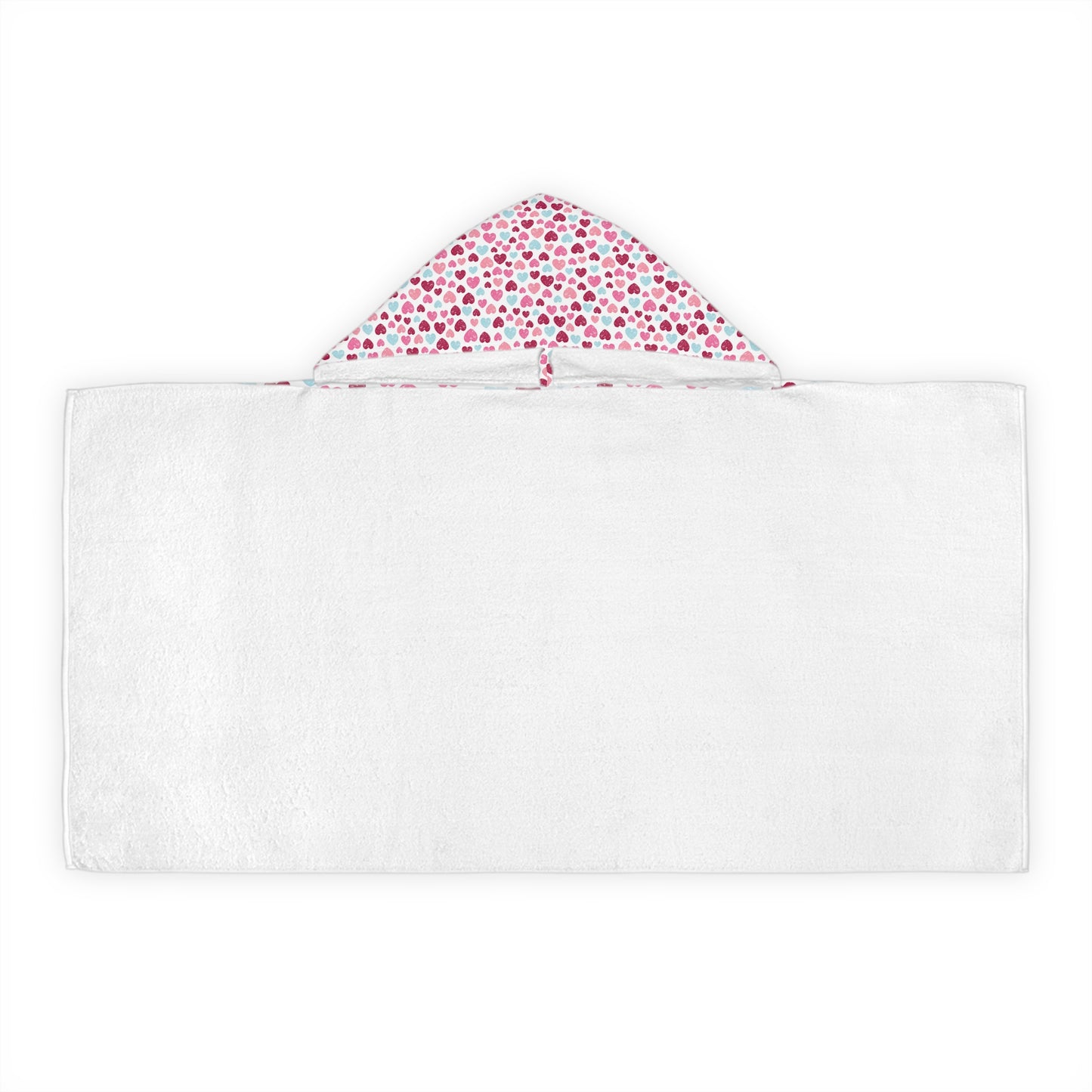 Cute Hearts Youth Hooded Towel for Kids