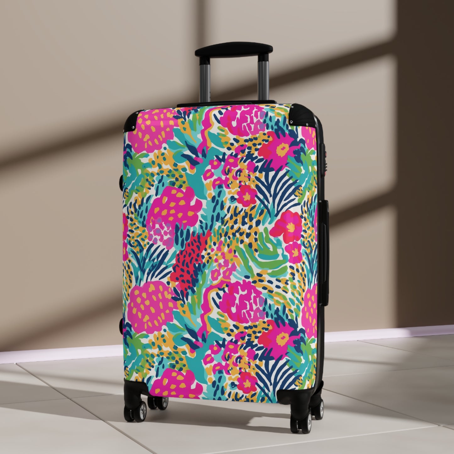 Vibrant Floral Travel Suitcase for Adventurers