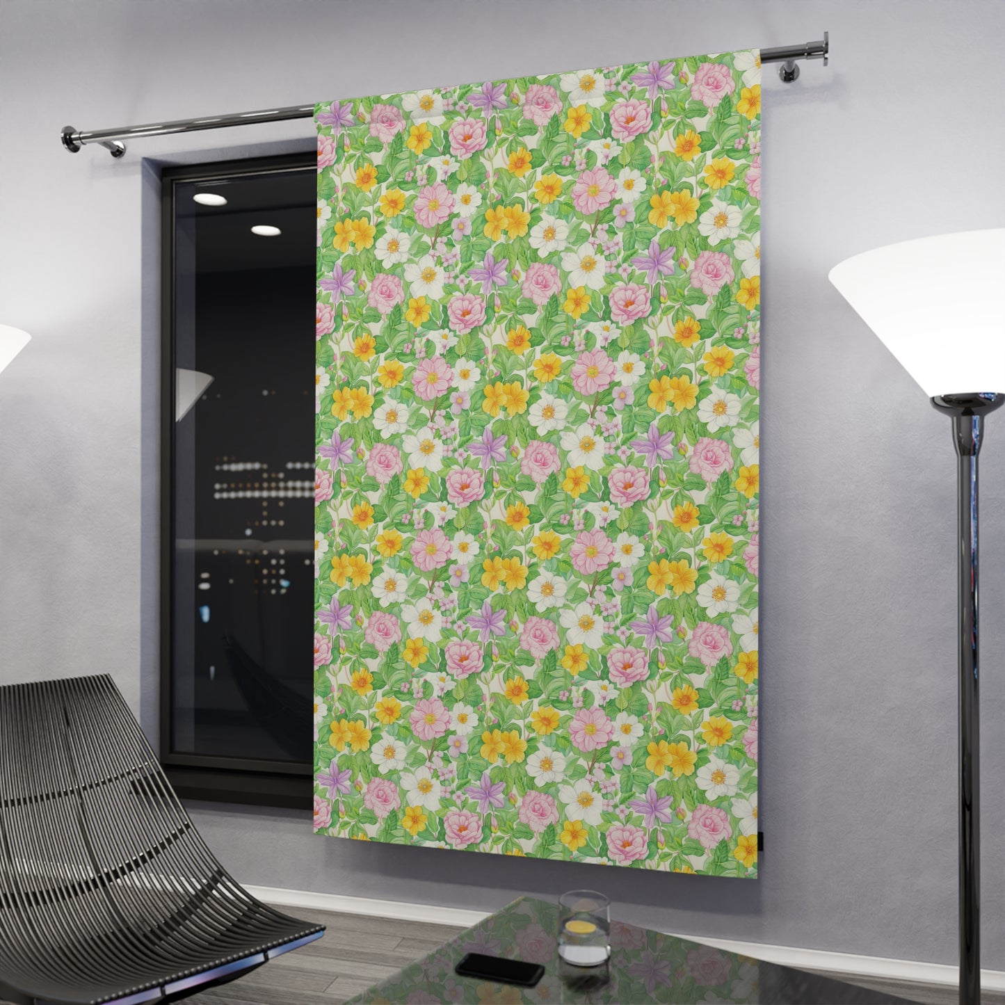 Floral Window Curtains