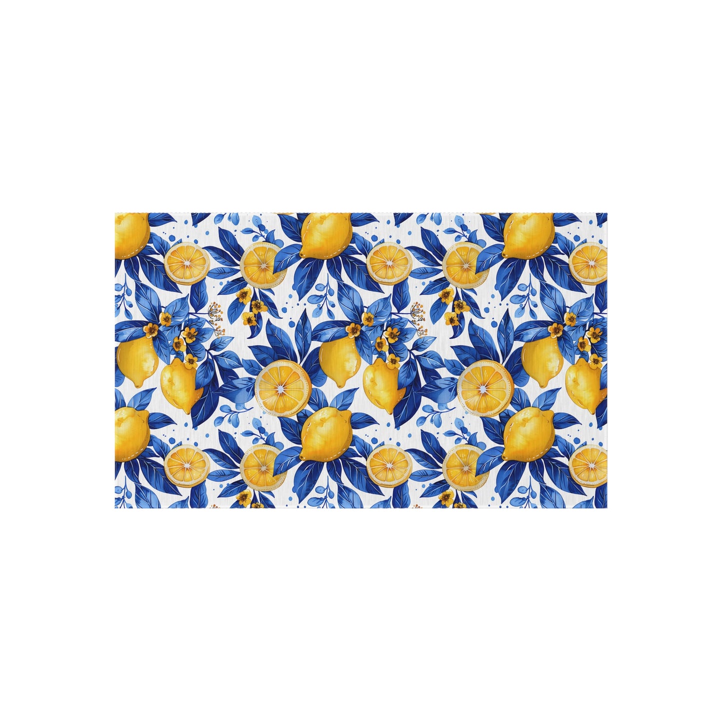 Bright Lemon Pattern Outdoor Rug