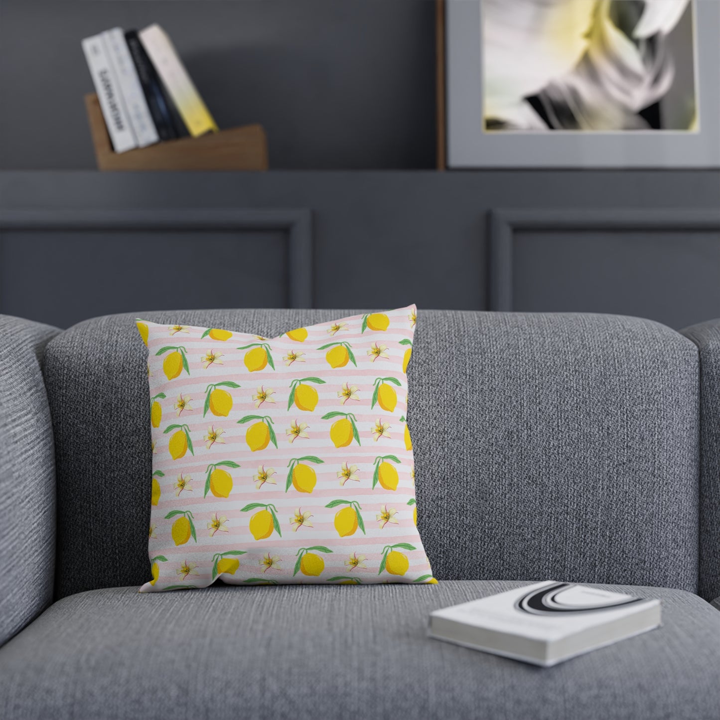 Fresh Citrus Floral Decor Cushion